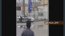 لحظه شهادت مامور پلیس وسط شهر شادگان