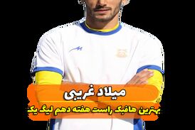 اختصاصی/میلادغریبی ؛ بهترین هافبک راست هفته دهم لیگ یک/فیلم