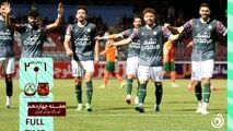 خلاصه بازی مس رفسنجان 1 - ذوب آهن 2