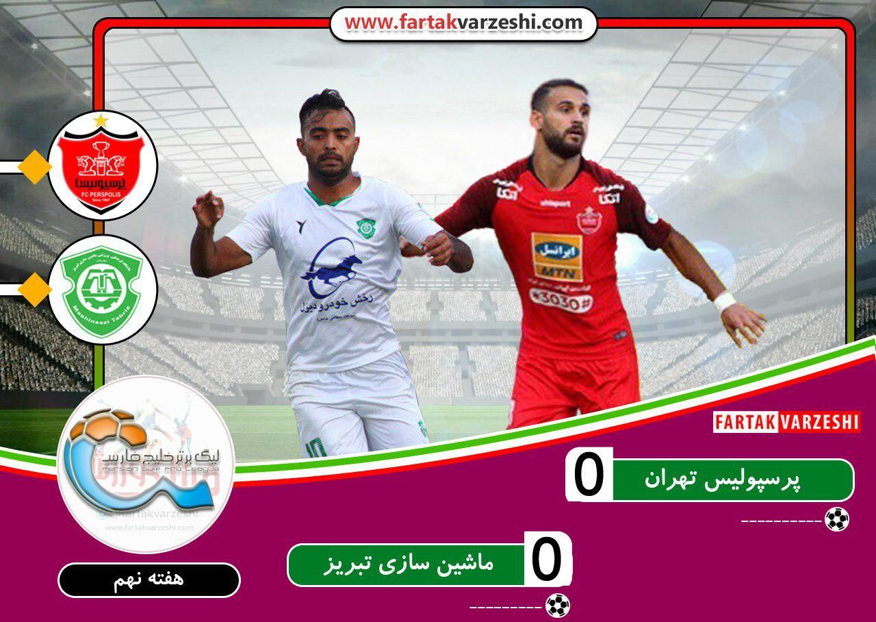 خلاصه بازی پرسپولیس 0 - 0 ماشین سازی