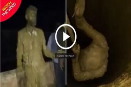 خوش شانسی مرد جوان در سقوط به چاه 25 متری!