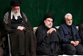 مداحی محمود کریمی در حضور سردار سلیمانی و مقتدی صدر