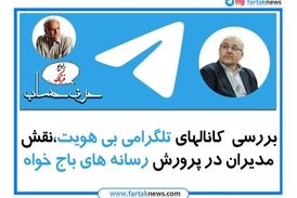 خیلی از مدیران متخلف مالی حامی کانالهای تلگرامی بی هویت هستند