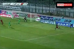 گل اول شهر خودرو به ذوب آهن (قاسمی نژاد) 