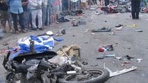 راننده کامیون ۲۱ موتورسوار را زیر گرفت
