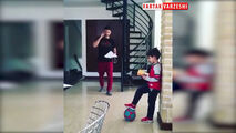 لایی خوردن پیمان معادی از پسرش