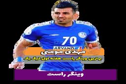 مهدی مومنی؛ بهترین وینگر راست هفته اول لیگ یک 