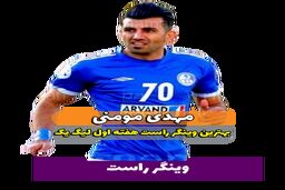 مهدی مومنی؛ بهترین وینگر راست هفته اول لیگ یک 