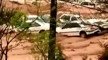 فیلم جدید از لحظه وقوع سیل در شیراز 