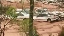 فیلم جدید از لحظه وقوع سیل در شیراز 