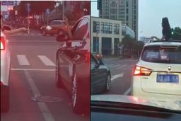 برخورد جالب راننده زن با یک راننده بی فرهنگ! 