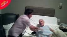 عمل غیر انسانی پرستار شیطان صفت با یک بیمار آلزایمری!