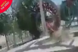 لحظه وحشتناک سقوط فرگرند پارک بازی