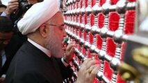 تشرف روحانی به حرم امام علی(ع)