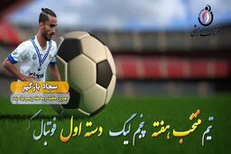 سجاد بازگیر؛ بهترین هافبک میانی هفته پنجم لیگ دسته اول 