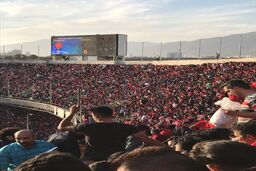 اختصاصی/ ورود بازیکنان پرسپولیس و  گرم کردن بازیکنان برای مقابله با السد