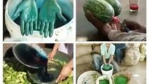 پشت صحنه میوه های خوش رنگ و لعاب
