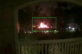 شکستن شیشه‌های ساختمان‌ها بر اثر انفجار در هیوستون + فیلم