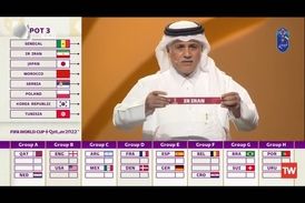 لحظه هیجانی اعلام نام ایران در قرعه‌کشی جام جهانی