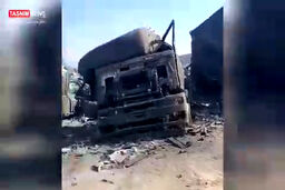 قبرستان کامیون‌ها در مرز ایران و افغانستان+فیلم