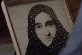 گریم جالب پژمان جمشیدی با چادر مشکی در زیرخاکی