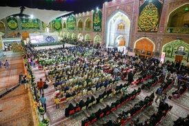 مراسم رونمایی از گلدسته مرمت شده حرم مطهر علوی