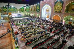 مراسم رونمایی از گلدسته مرمت شده حرم مطهر علوی