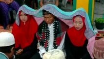 ازدواج همزمان داماد اندونزیایی با دو دختر مورد علاقه اش! 
