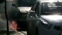 اقدام دیوانه‌وار یک شهروند مقابل آتش‌نشانی چالوس