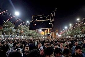مراسم عزاداری شب عاشورا در کربلا+ فیلم