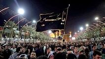 مراسم عزاداری شب عاشورا در کربلا+ فیلم