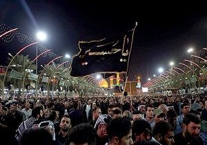 مراسم عزاداری شب عاشورا در کربلا+ فیلم