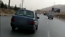 حمل گوساله با پراید!