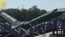 سقوط پل عابر بر اثر وزن زیاد عابران!