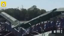 سقوط پل عابر بر اثر وزن زیاد عابران!