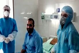 بیمار قمی: برای زحمت شبانه روزی کادر درمانی اشک ریختم/فیلم
