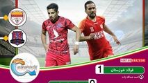 خلاصه بازی فولاد 1 - 0 نساجی