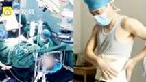 لحظه سقوط پزشک جراح حین عمل جراحی 