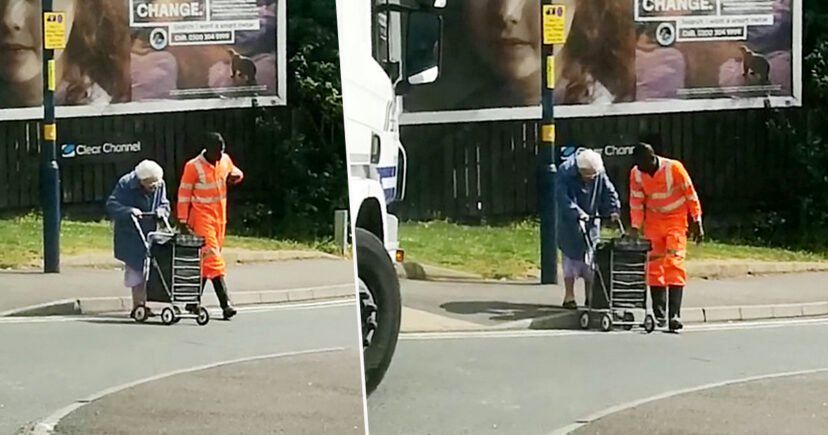 صحنه زیبایی که راننده کامیون در خیابان رقم زد