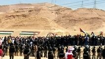 حرکت جوانان اردنی به سمت مرز فلسطین