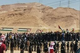 حرکت جوانان اردنی به سمت مرز فلسطین