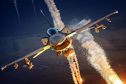 مهارت فوق العاده خلبان جت جنگنده در پرتاب فلر