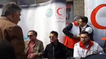 حضور بازیگران در سینما آزادی برای جمع آوری کمک به سیل‌زدگان