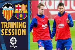 تمرینات آماده سازی بازیکنان بارسلونا