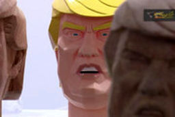 چینی‌ها با چکش به جان مجسمه ترامپ افتادند