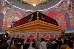ضریح مطهر امیرالمومنین(ع) سیاه‌پوش شد