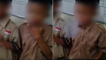 تنبیه عجیب دانش آموزان سیگاری در اندونزی!