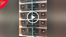 بازی با مرگ دختر جوان در صعود به ساختمان 8 طبقه!