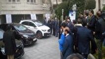 روحانی و جهانگیری پشت فرمان خودروی جدید ایرانی