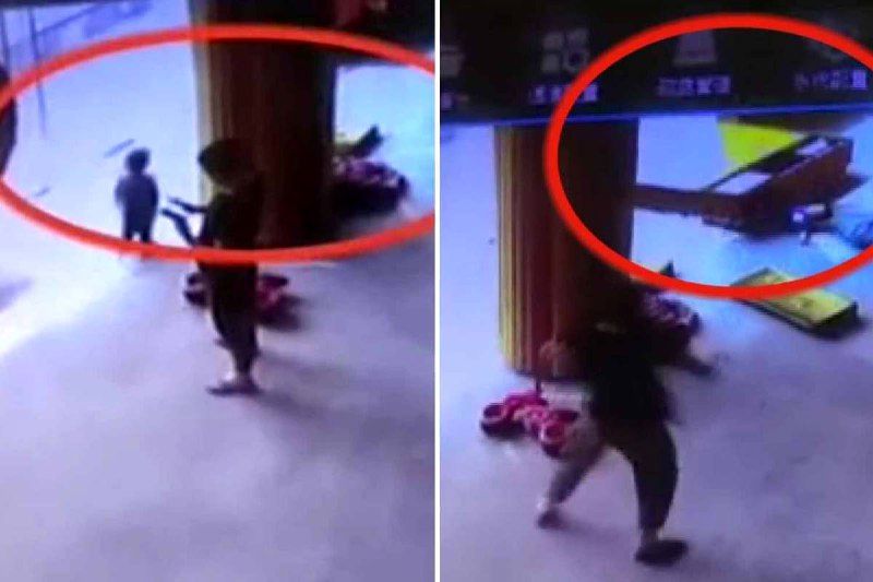 حادثه وحشتناکی که کودک خردسال از آن جان سالم بدر برد